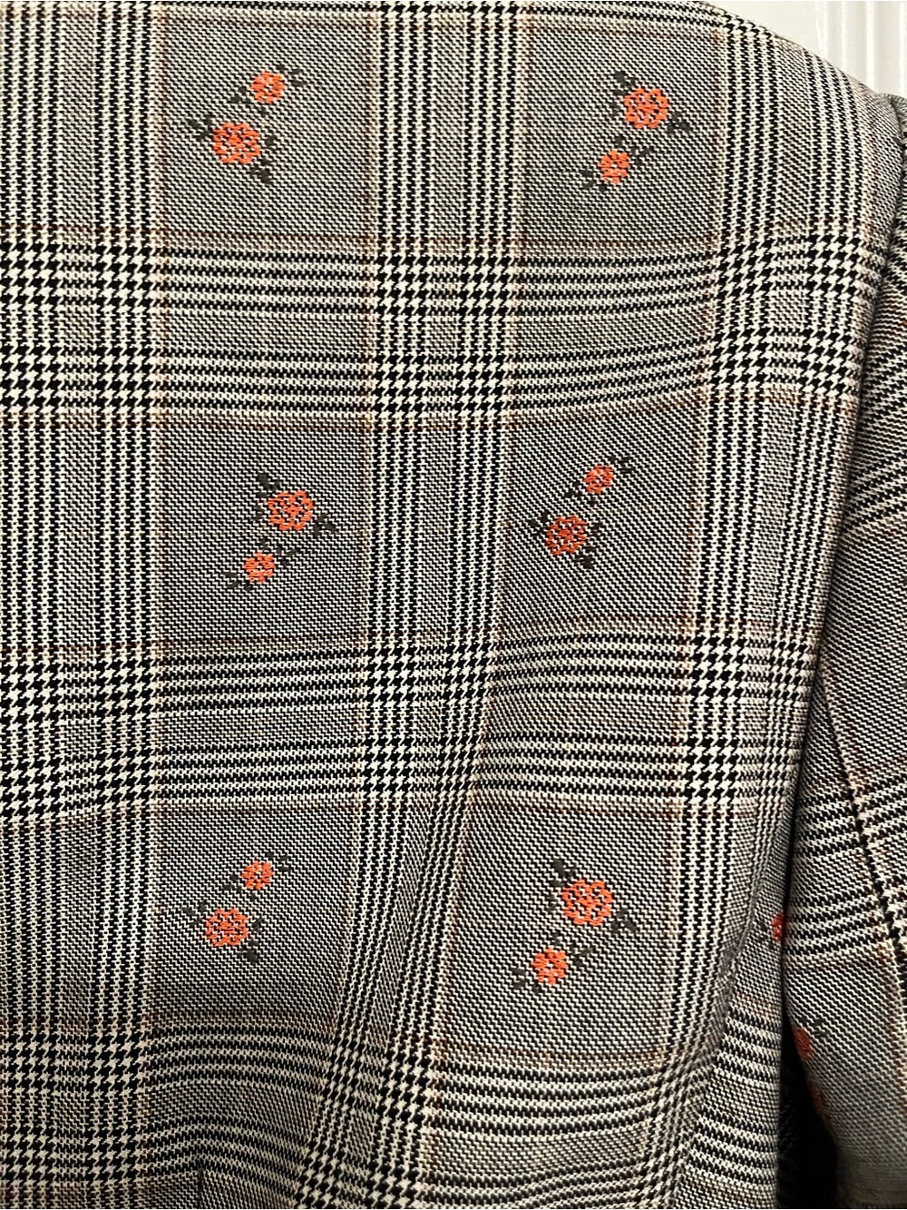 Brooks Brothers Floral Glen Plaid Double Breasted Blazer Size 8 - Picture 12 of 16